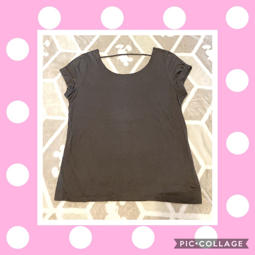 ❤️ 5/$20 VS PINK open back short sleeve tee